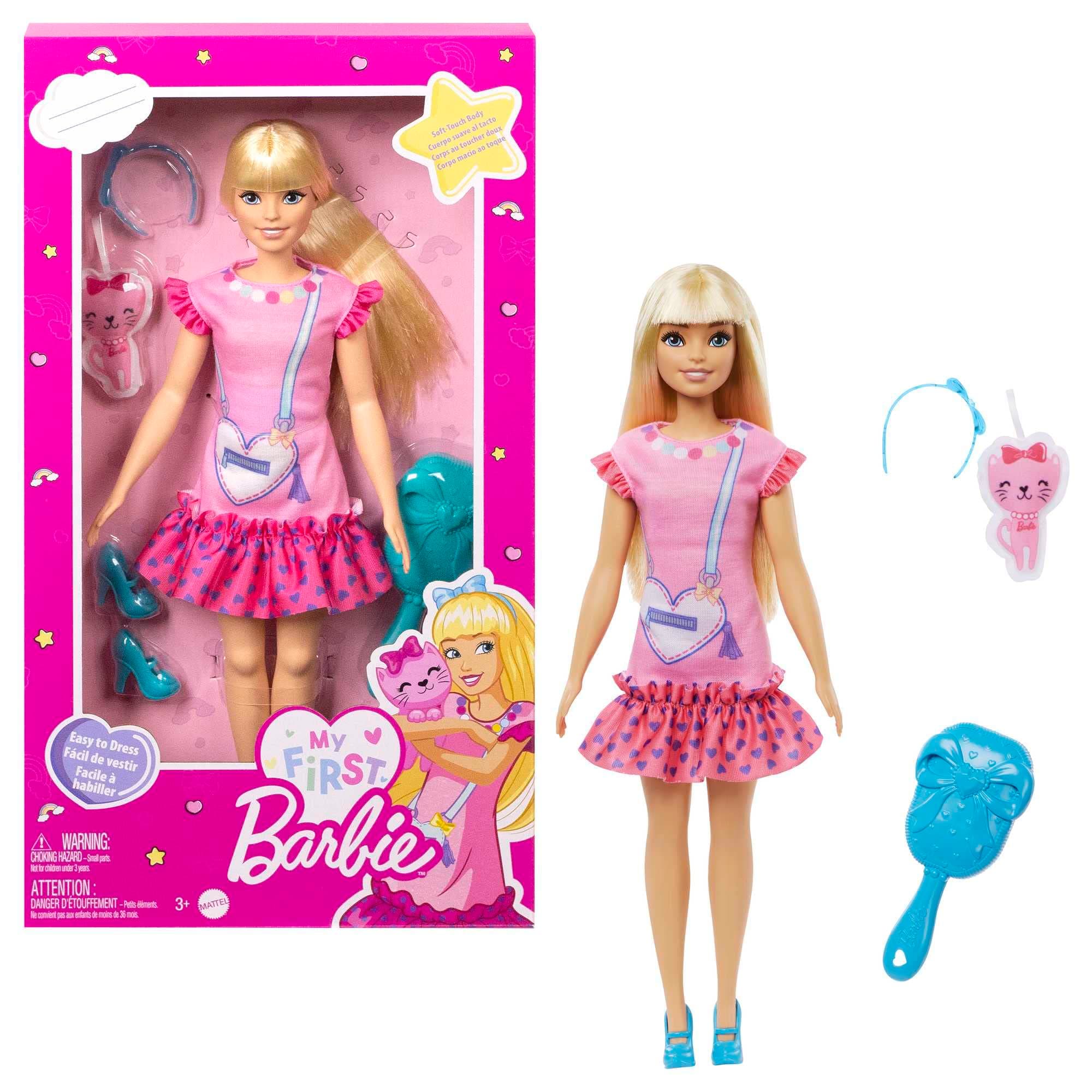 Кукла Barbie - Моята първа Барби, руса кукла с котенце