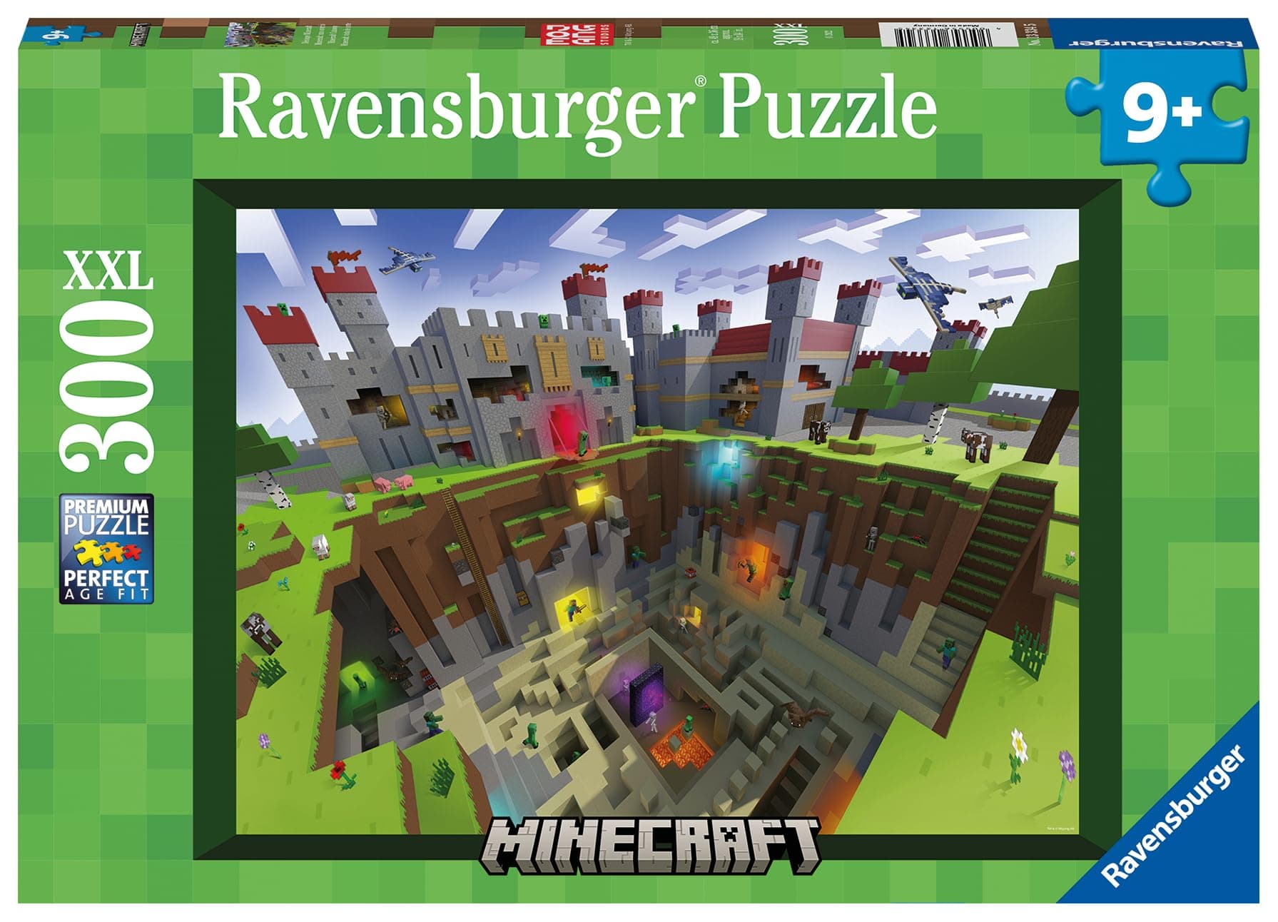 Пъзел Ravensburger 300 ел. XXL - Minecraft Cutaway