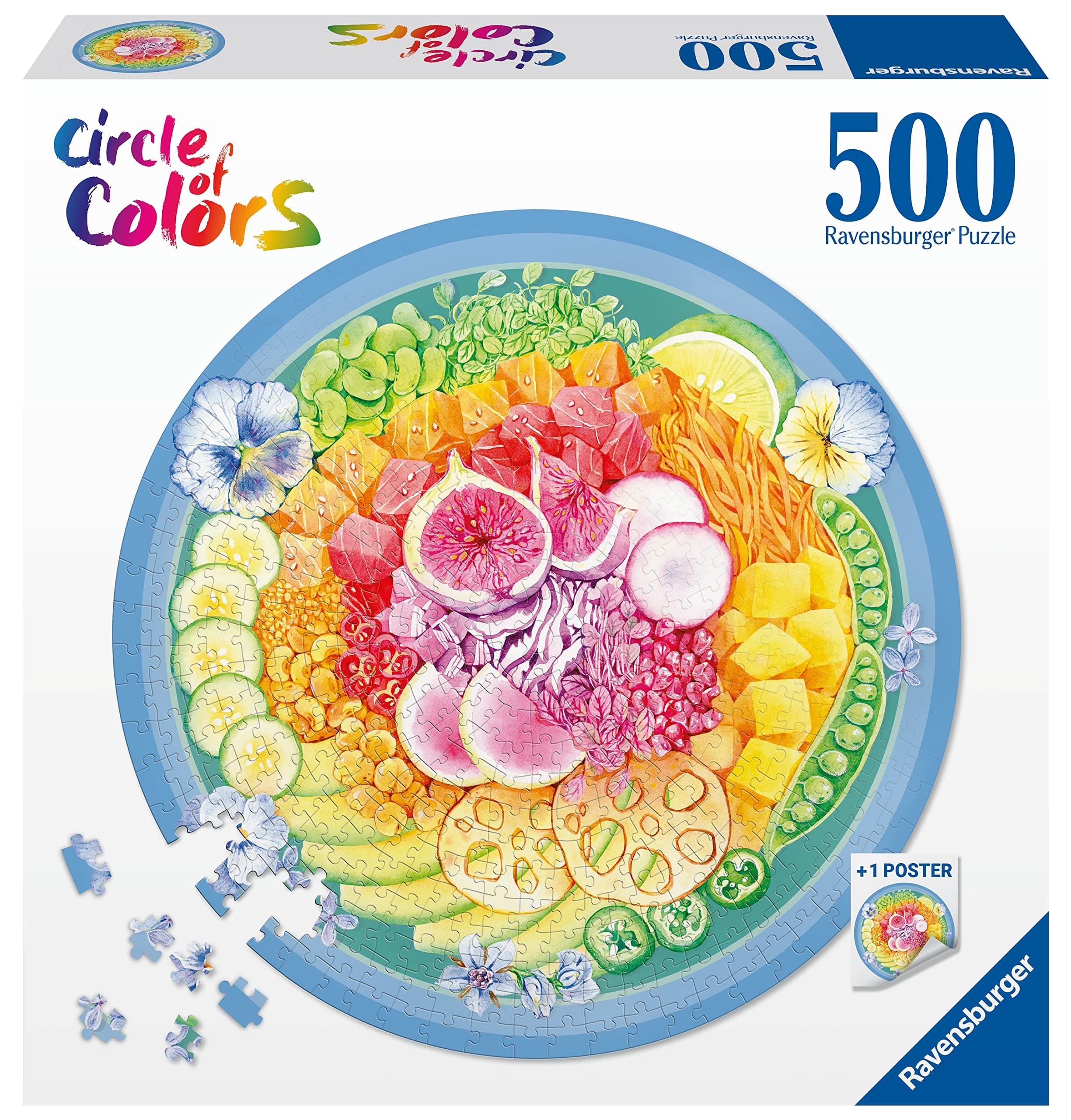 Пъзел Ravensburger 500 ел. - Кръг от цветове: Купа