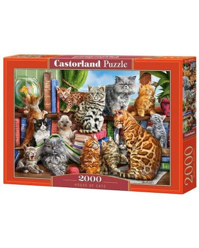 Пъзел Castorland от 2000 части - Къщата на котките, Марчело Корти