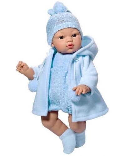 Кукла Asi Dolls - Бебе Коке, със синьо гащеризонче и пaлто