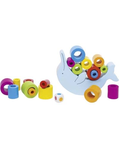 Дървена игра за балансиране Goki - Делфин