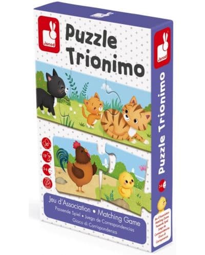 Детска настолна игра Janod - Трионимо, пъзели