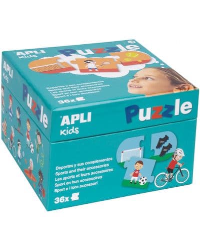Образователен пъзел APLI от 36 части - Спортът и неговите инструменти