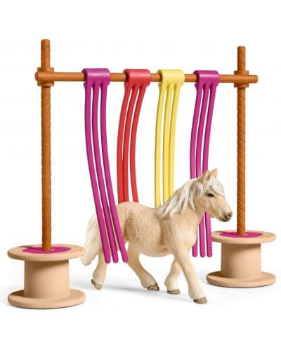 Комплект Schleich Farm World Horses - Пони със завеса
