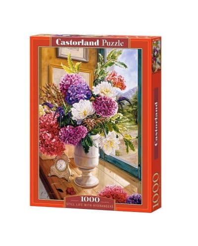 Пъзел Castorland от 1000 части - Натюрморт с хортензии