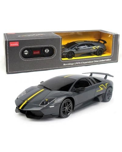 Радиоуправляема количка Rastar - Lamborghini Murcielago LP670-4, 1:24, графит