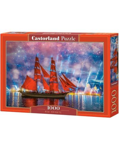 Пъзел Castorland от 1000 части - Червена фрегата