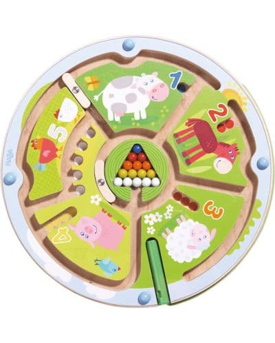 Детска магнитна игра Haba - Числа с животни