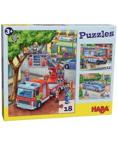 Детски пъзели Haba 3 в 1 - Професии