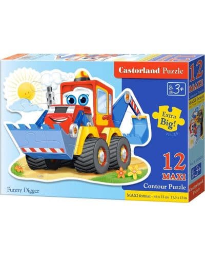 Пъзел Castorland от 12 XXL части - Веселия багер