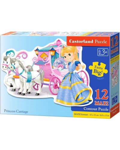Пъзел Castorland от 12 XXL части - Каретата на принцесата