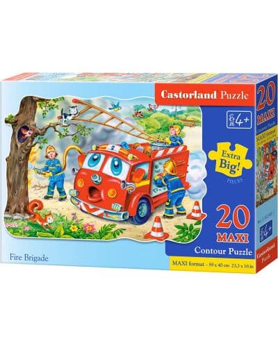 Пъзел Castorland от 20 XXL части - Пожарникари спасяват коте