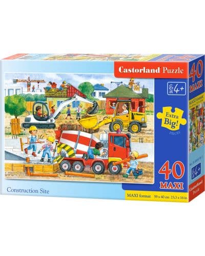 Пъзел Castorland от 40 XXL части - Строителна площадка