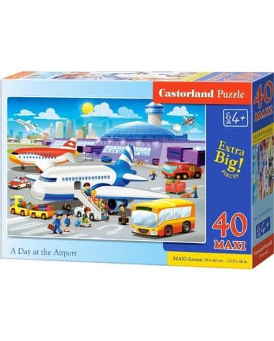 Пъзел Castorland от 40 XXL части - Ден на летището