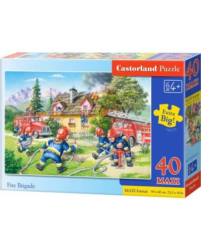 Пъзел Castorland от 40 XXL части - Пожарникари