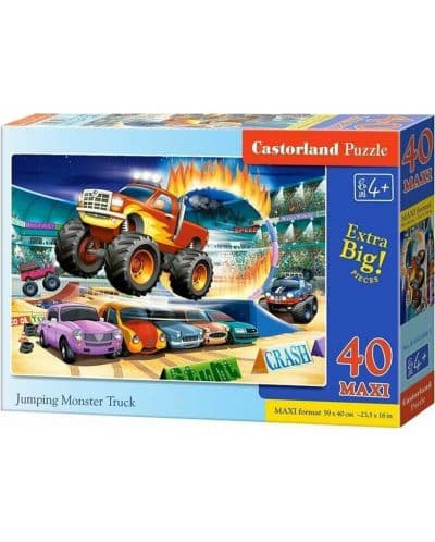 Пъзел Castorland от 40 XXL части - Каскади с бъги