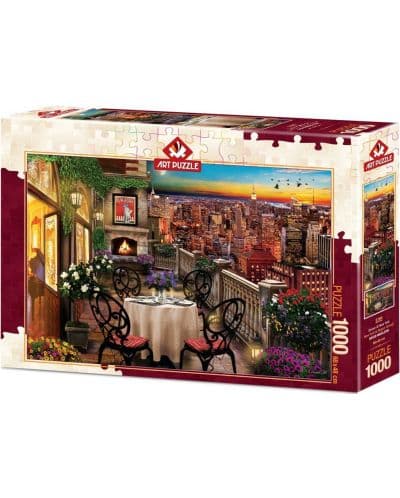 Пъзел Art Puzzle от 1000 части - Вечеря в Ню Йорк, Дейвид М.