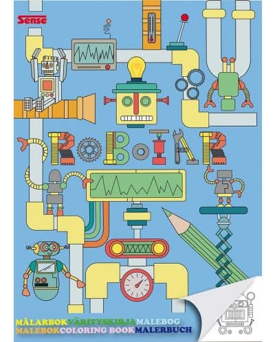 Книжка за оцветяване Sense - Роботи