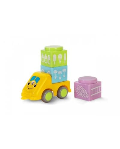 Конструктор количка Viking Toys Max, 10 cm, жълт