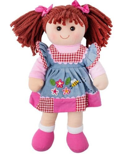 Мека кукла Bigjigs - Мелъди, с рокличка, 34 cm
