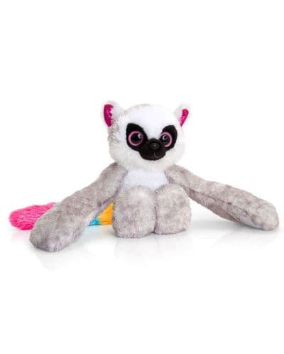 Плюшена играчка Keel Toys - Прегърни ме, лемурът Спирит, 12 cm