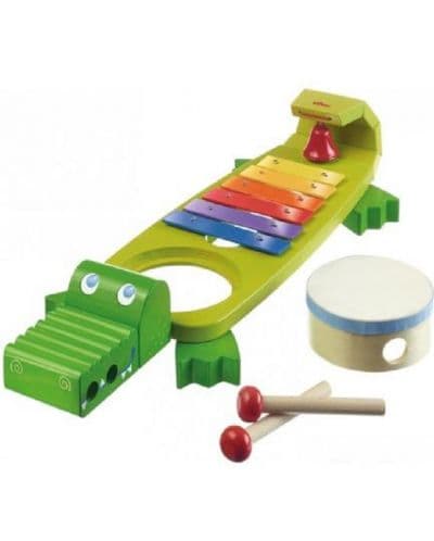 Дървена музикална играчка Haba - Крокодил