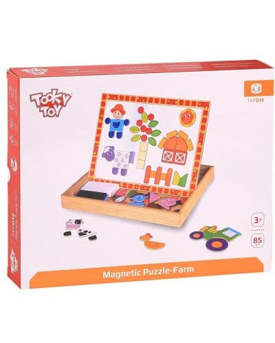 Двустранна магнитна дъска Tooky Toy - Ферма