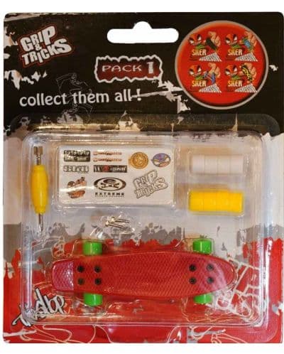 Играчка за пръсти Grip&amp;Trick - Penny Board, червена