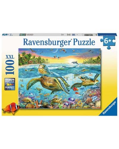 Пъзел Ravensburger от 100 XXL части - Морски костенурки