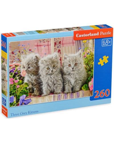 Пъзел Castorland от 260 части - Малки сиви котета