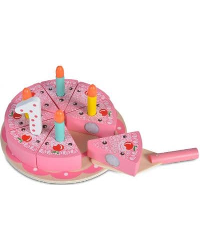 Дървена играчка Moni - Торта Happy Birthday
