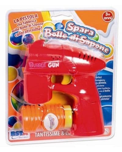 Пистолет за сапунени балони RS Toys, с 38 ml течност, червен