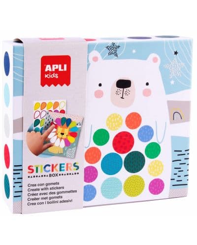 Игра със стикери и геометрични фигури Apli Kids - Мече