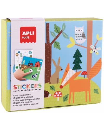 Игра със стикери и геометрични фигури Apli Kids - Гора