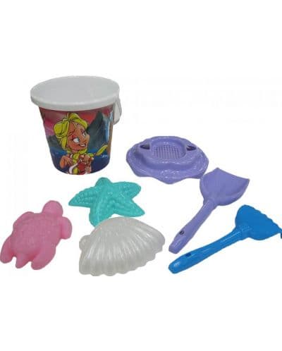 Детски плажен комплект Polesie Toys - Sunflower, 7 части, асортимент