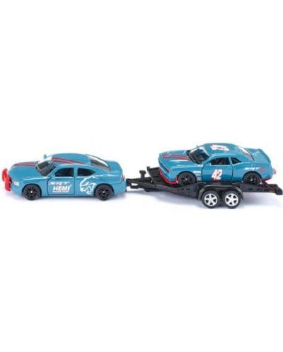 Игрален комплект Siku - Ремарке Dodge с кола Dodge Challenger SRT Racing