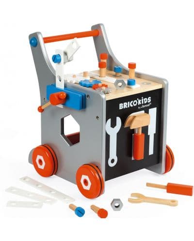Детска играчка Janod Brico Kids - Работен тезгях на колела
