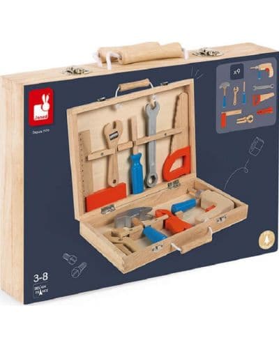 Детски куфар с инструменти Janod Brico Kids