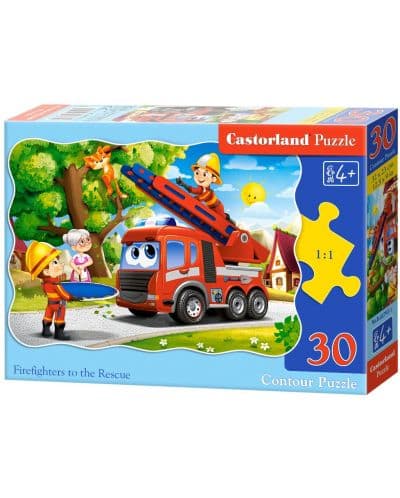 Пъзел Castorland от 30 части - Пожарникари на пост