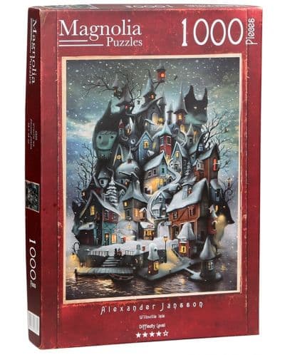 Пъзел Magnolia от 1000 части - Зимни къщурки