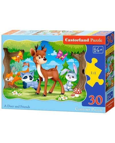 Пъзел Castorland от 30 части - Горски приятели