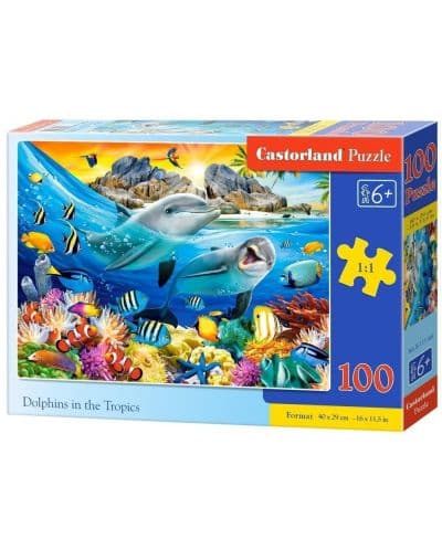 Пъзел Castorland от 100 части - Делфини