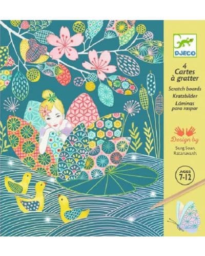 Комплект скреч карти Djeco - Езерото