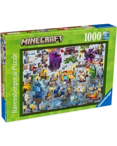 Пъзел Ravensburger от 1000 части - Майнкрафт
