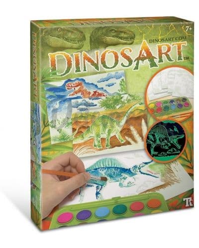 Картини за оцветяване DinosArt - Динозаври, с акварелни бои
