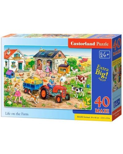 Пъзел Castorland от 40 XXL части - Живот във фермата