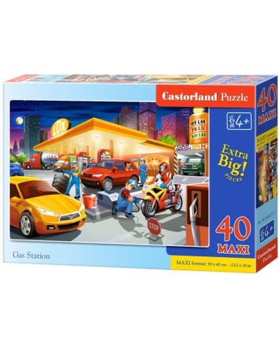 Пъзел Castorland от 40 XXL части - На бензиностанцията