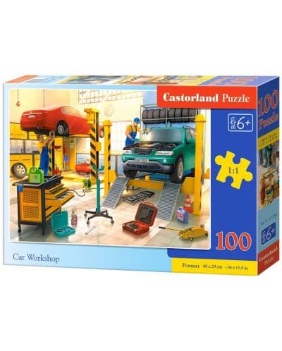Пъзел Castorland от 100 части - Автокъща