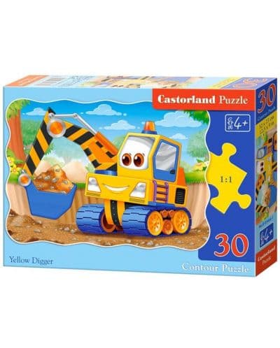 Пъзел Castorland от 30 части - Жълто багерче
